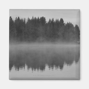 Lake with fog, Oregon Magnet