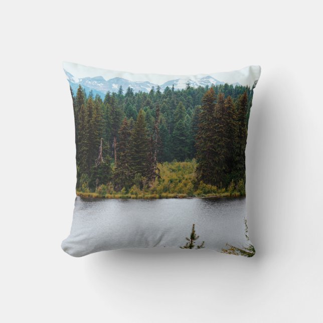 LAKE WITH TREES ON SIDES CUSHION (Front)
