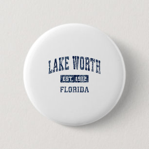 Lake Worth Florida Fl Vintage Established Sports D 6 Cm Round Badge