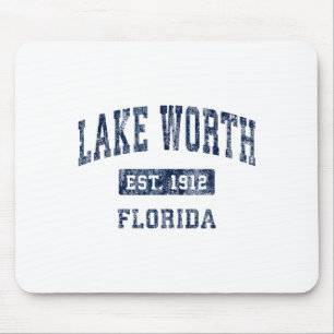 Lake Worth Florida Fl Vintage Established Sports D Mouse Pad
