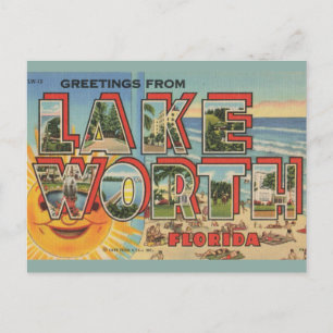 Lake Worth Florida Greetings Postcard