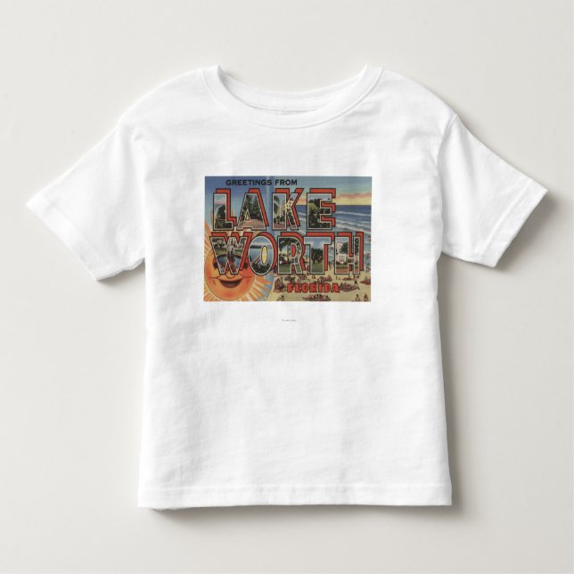 Lake Worth, Florida - Large Letter Scenes Toddler T-Shirt (Front)