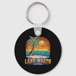 Lake Worth Florida Vintage Distressed Souvenir Key Ring