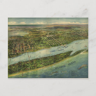 Lake Worth / Palm Beach Florida in 1915 Postcard
