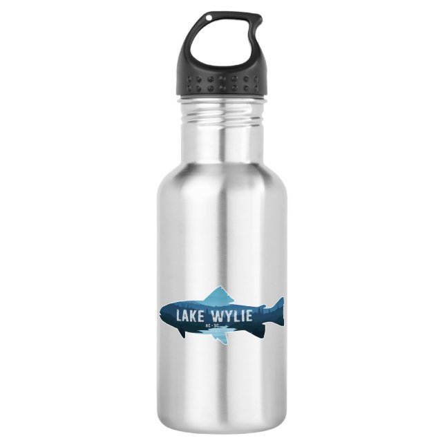 Lake Wylie North Carolina South Carolina Fish 532 Ml Water Bottle (Front)