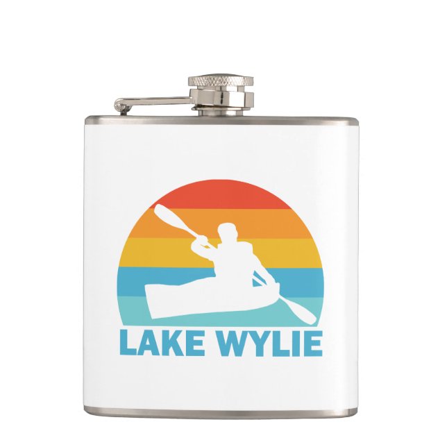 Lake Wylie North Carolina South Carolina Kayak Hip Flask (Front)