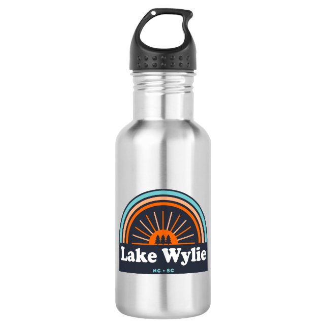 Lake Wylie North Carolina South Carolina Rainbow 532 Ml Water Bottle (Front)