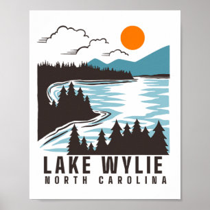 Lake Wylie North Carolina Summer Lake Life Boating Poster