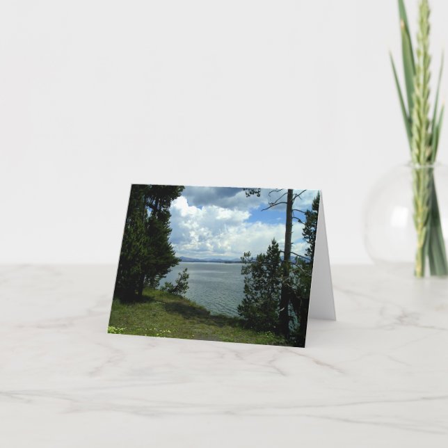 Lake Yellowstone Blank Note Cards (Front)