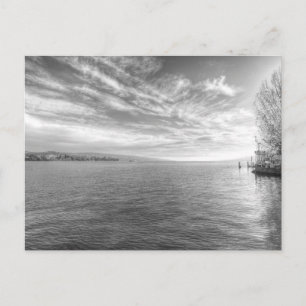 Lake Zurich Monochrome Postcard