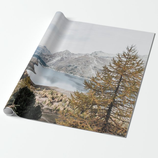 LAKED BETWEEN TWO MOUNTAINS WRAPPING PAPER (Unrolled)