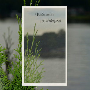 Lakefront Lake View Grey Paper Guest Towels Napkin