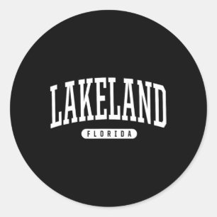 Lakeland Florida Vacation College Style Sports Tee Classic Round Sticker