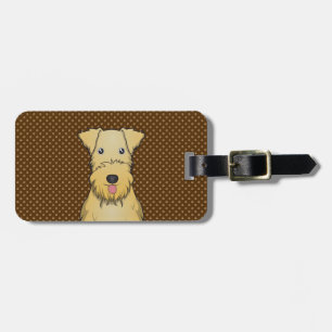 Lakeland Terrier Cartoon Paws Luggage Tag
