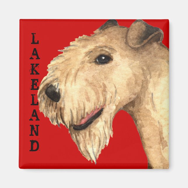 Lakeland Terrier Colour Block Magnet (Front)
