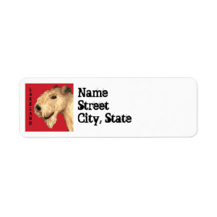 Lakeland Terrier Colour Block Return Address Label