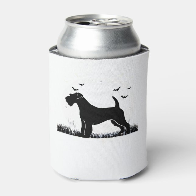 Lakeland Terrier Dog � Halloween Moon Silhouette C Can Cooler (Can Front)