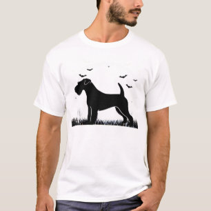 Lakeland Terrier Dog � Halloween Moon Silhouette C T-Shirt