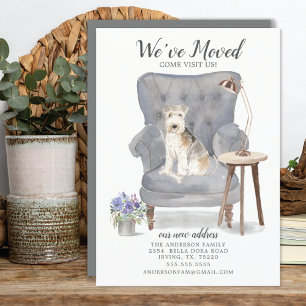 Lakeland Terrier Dog   Moving Announcement