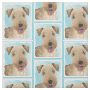 Lakeland Terrier Painting - Cute Original Dog Art Fabric