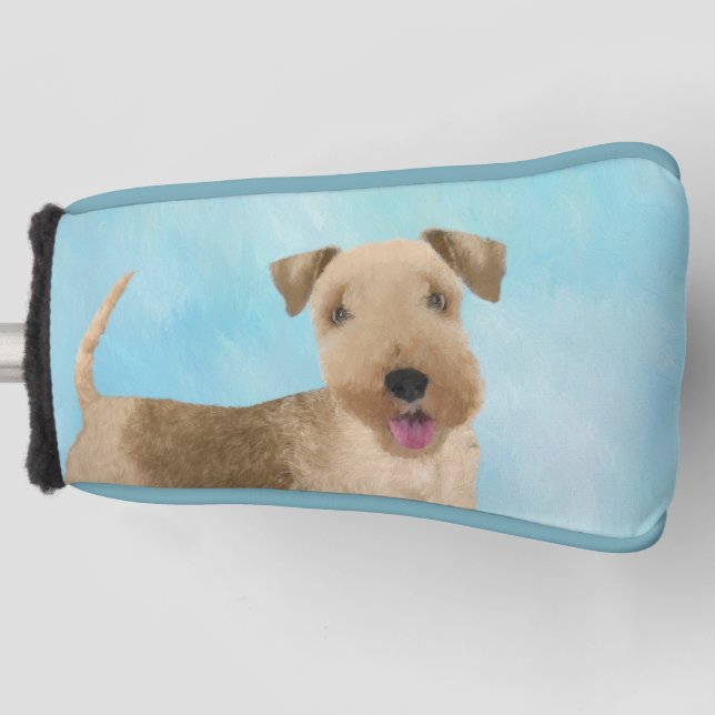 Lakeland Terrier Painting - Cute Original Dog Art Golf Head Cover (Front)