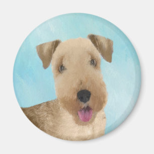 Lakeland Terrier Painting - Cute Original Dog Art Magnet