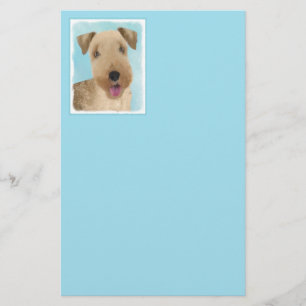 Lakeland Terrier Painting - Cute Original Dog Art Stationery