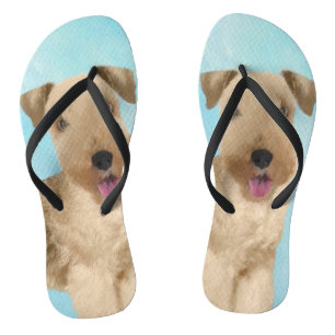Lakeland Terrier Painting - Cute Original Dog Art Thongs