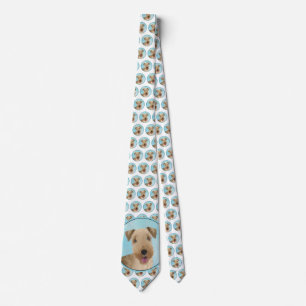 Lakeland Terrier Painting - Cute Original Dog Art Tie