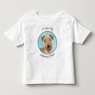 Lakeland Terrier Painting - Cute Original Dog Art Toddler T-Shirt