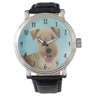 Lakeland Terrier Painting - Cute Original Dog Art Watch
