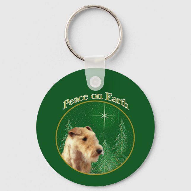 Lakeland Terrier Peace Key Ring (Front)