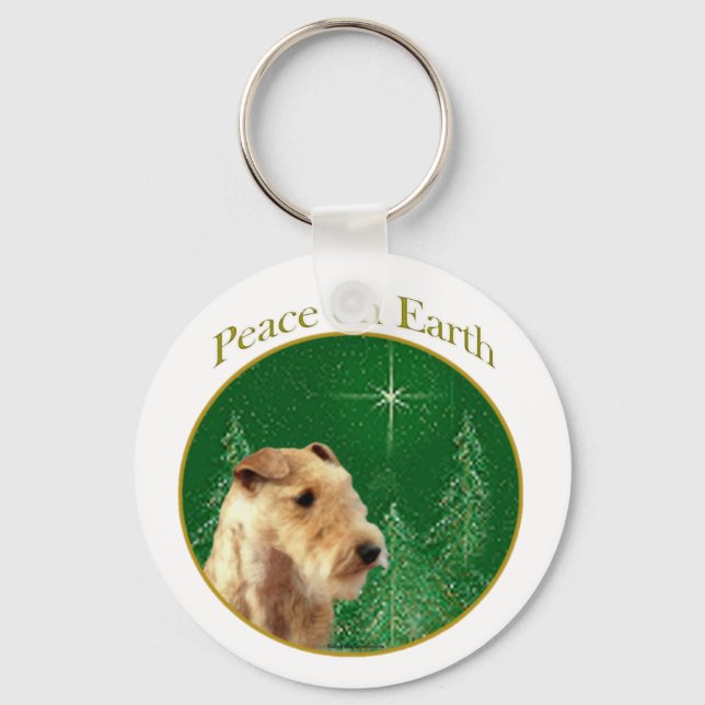 Lakeland Terrier Peace Key Ring (Front)
