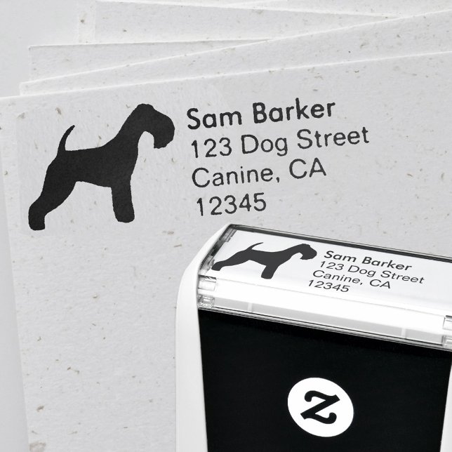 Lakeland Terrier Silhouette Return Address Self-inking Stamp (Creator Uploaded)