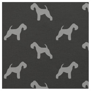 Lakeland Terrier Silhouettes Pattern Fabric