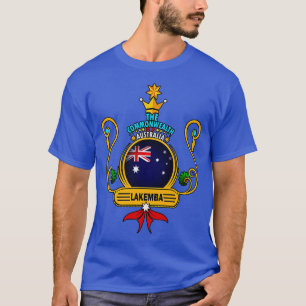 Lakemba suburb Golden Australian Flag Souvenir T-Shirt