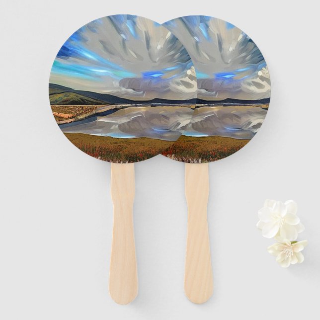 LAKES HAND FAN (Front and Back)