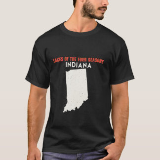 Lakes of the Four Seasons Indiana USA State Americ T-Shirt