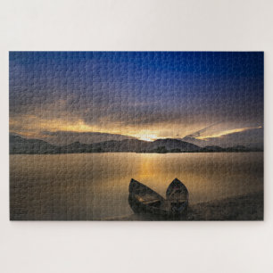 Lakeshore at Sunset Jigsaw Puzzle