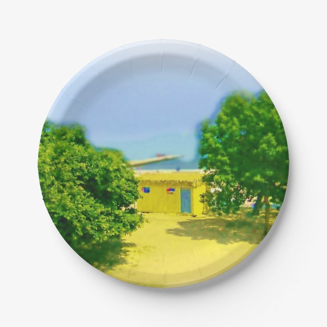 Lakeshores of Chicago Beach Paper Plate (Front)