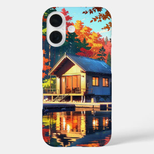 Lakeside Autumn Retreat iPhone 16 Case