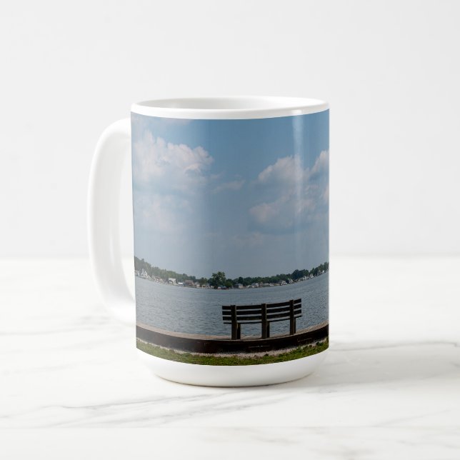 Lakeside Bench Coffee Mug (Front Left)