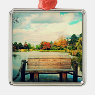 Lakeside Bench Metal Tree Decoration