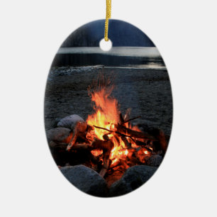 Lakeside Bonfire Ceramic Ornament