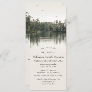 Lakeside Family Reunion Camping Jamboree Barbecue Invitation