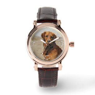 Lakeside Golden Retriever Art Gifts Watch