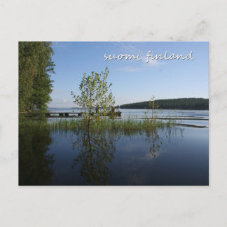 Lakeside in Suomi Finland Postcard