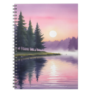 Lakeside Morning Mist Notebook