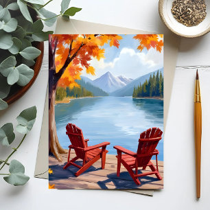 Lakeside Morning   Peaceful Mountain Landscape Art Postcard
