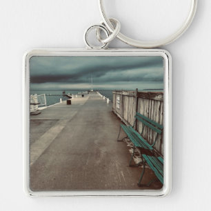 Lakeside Pier Photography Key Ring